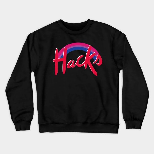 Hacks Bisexual Rainbow Crewneck Sweatshirt by Emmikamikatze
